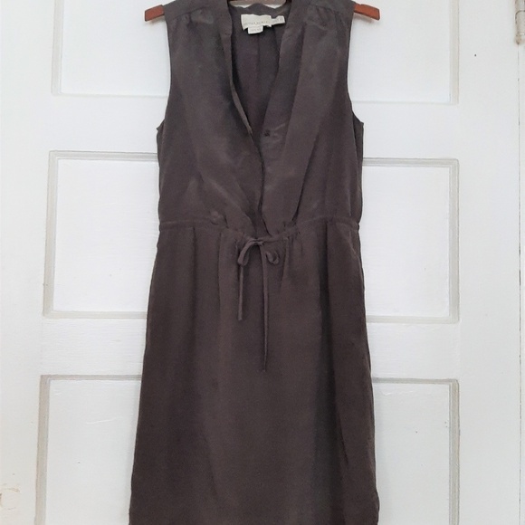 Cynthia Rowley Silk Sleeveless Tie Waist Dress - Picture 1 of 8